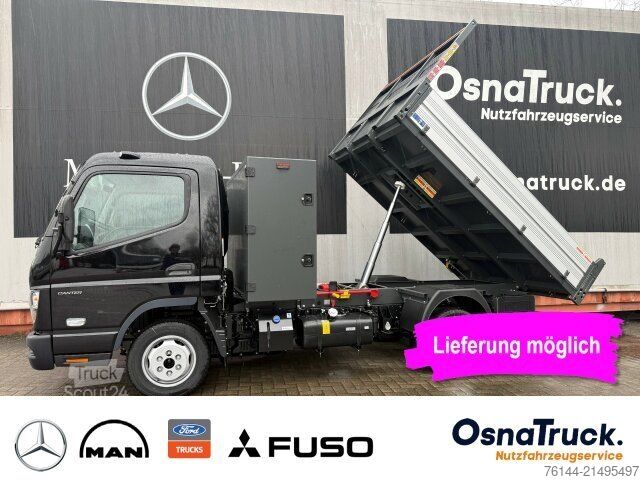 Tipper van MITSUBISHI 3C15 Hinterkipper+Box Klima,AHK 3,5t,Diff-Sperre