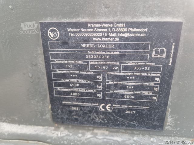 Radlader KRAMER 5085T Teleskop Radlader 4x4 Allrad Hundegang 627