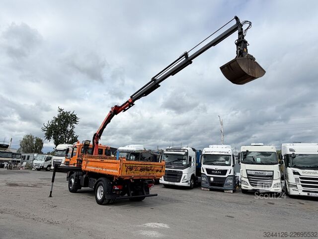 Camion benne MAN TGM 18.340BB/Meiller+PalfingerPK11001B+Greifer