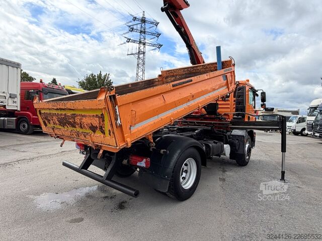 Camion benne MAN TGM 18.340BB/Meiller+PalfingerPK11001B+Greifer