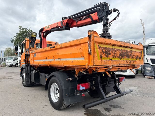 Camion benne MAN TGM 18.340BB/Meiller+PalfingerPK11001B+Greifer