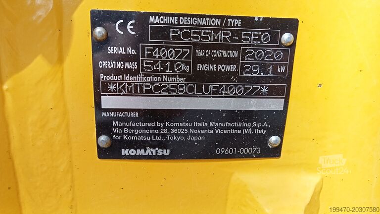 Міні -екскаватор <7т Komatsu PC55MR-5E0 with 3 buckets