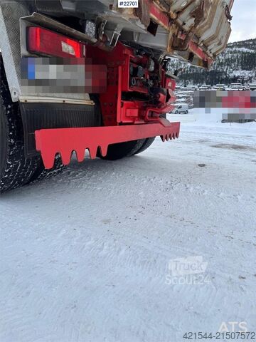 Tipper Scania R730 6x4 snow plow–equipped tipper truck with unde
