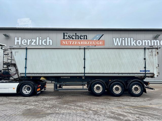 Tipper semitrailer SCHMITZ CARGOBULL SGFS3 47m³ Aluminium*2xGetreideschieber*Kombitür