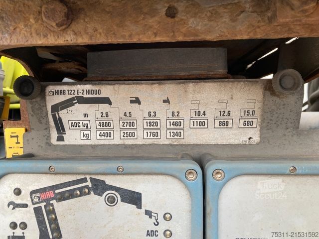 Roll-off tipper truck MAN TGS 26.400 6x4-2 Hydro*HIAB 122-2 Kran*Funk*Lenk