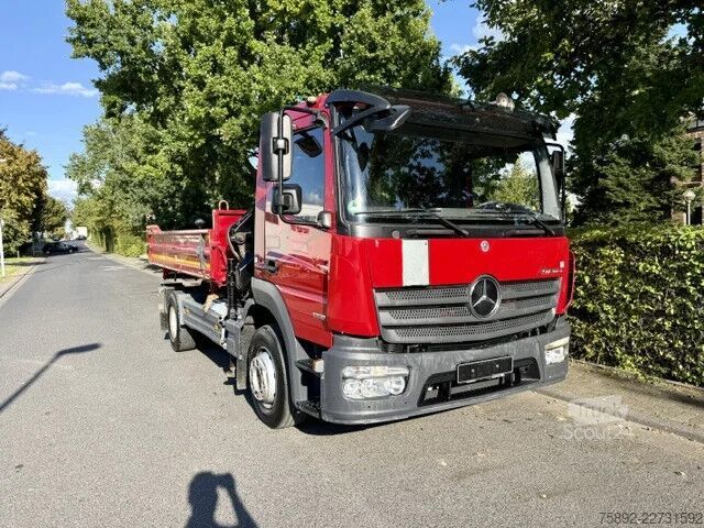 3-zijdige kipper Mercedes-Benz Atego 1218 Kipper + Kran MKG HLK 76/Eu6/157tkm