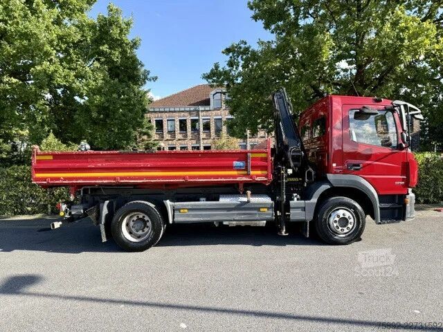 3-zijdige kipper Mercedes-Benz Atego 1218 Kipper + Kran MKG HLK 76/Eu6/157tkm
