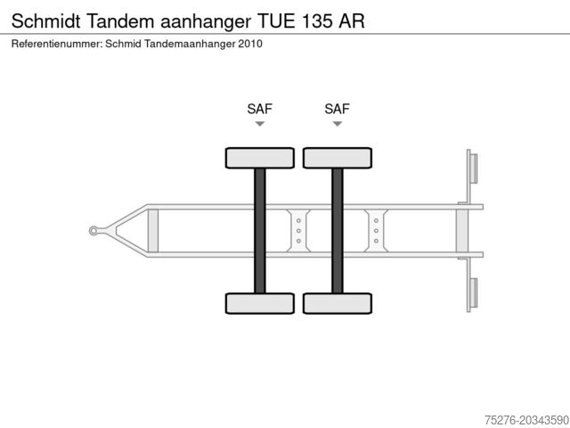 Dieplader Schmidt Tandem aanhanger TUE 135 AR