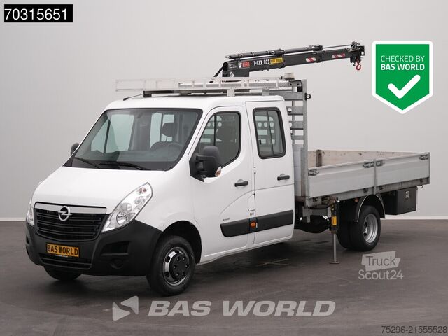 Camion à plateau avec grue Opel Movano 145PK Kraanwagen Hiab T-CLX 023-3 Dubbel...