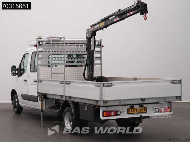 Camion à plateau avec grue Opel Movano 145PK Kraanwagen Hiab T-CLX 023-3 Dubbel...