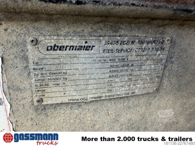 Трёхсторонний самосвальный прицеп Obermaier OS2-TD105A, Rampenschacht, Verzinkt