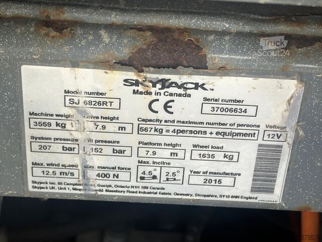 Žirkliniai keltuvai SKYJACK SJ 6226 RT 4x4