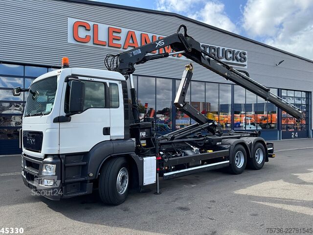 Sistema de braço de gancho MAN TGS 26.360 6x4 Hiab 12 Tonmeter laadkraan