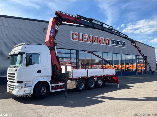 Kranbil Scania R 490 8x4 Euro 6 Retarder HMF 60 Tonmeter laadk...