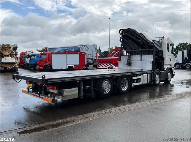 Camion-grue Scania R490 8x2 Euro 6 Retarder HMF 85 Tonmeter laadkr...