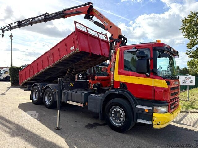 Pašizgāzējs ar celtni Scania P380 6x4 TIPPER + CRANE PALFINGER PK 17502 (5x)...