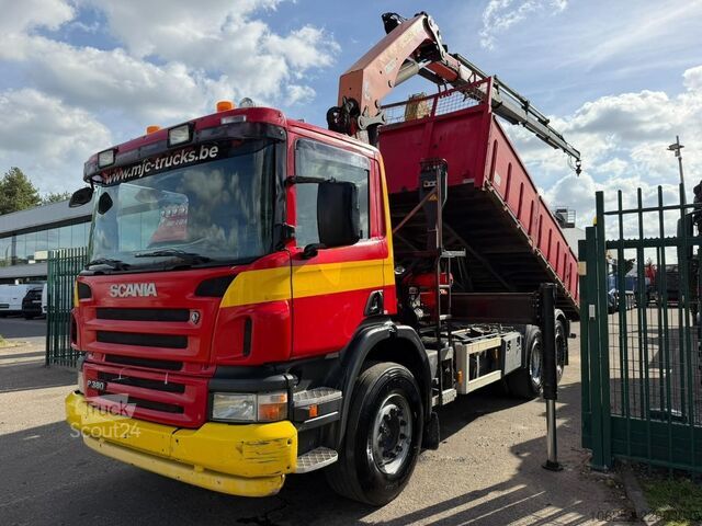 Pašizgāzējs ar celtni Scania P380 6x4 TIPPER + CRANE PALFINGER PK 17502 (5x)...