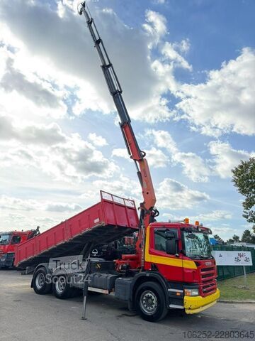 Pašizgāzējs ar celtni Scania P380 6x4 TIPPER + CRANE PALFINGER PK 17502 (5x)...