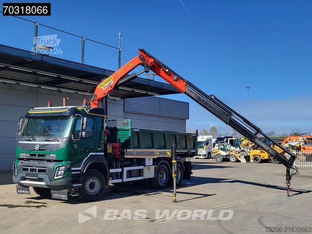 Kipper met kraan Volvo FMX 460 6X4 Palfinger PK24001-K Kran Crane 12m3...