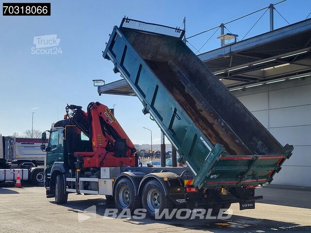 Kipper met kraan Volvo FMX 460 6X4 Palfinger PK24001-K Kran Crane 12m3...