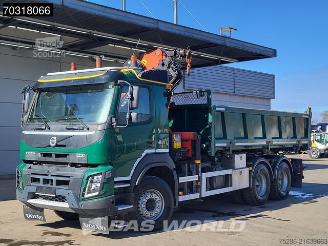 Kipper met kraan Volvo FMX 460 6X4 Palfinger PK24001-K Kran Crane 12m3...