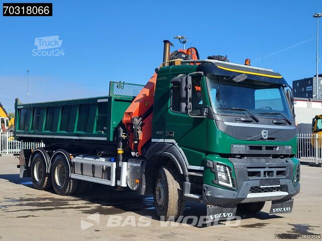 Kipper met kraan Volvo FMX 460 6X4 Palfinger PK24001-K Kran Crane 12m3...