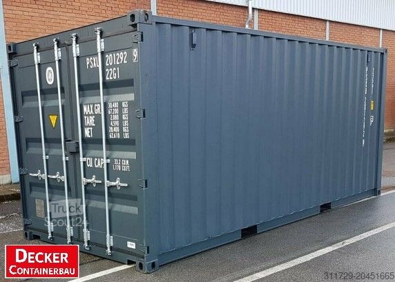 Contenitore marittimo Decker Containerbau 20 ft Seecontainer, neuwertig,