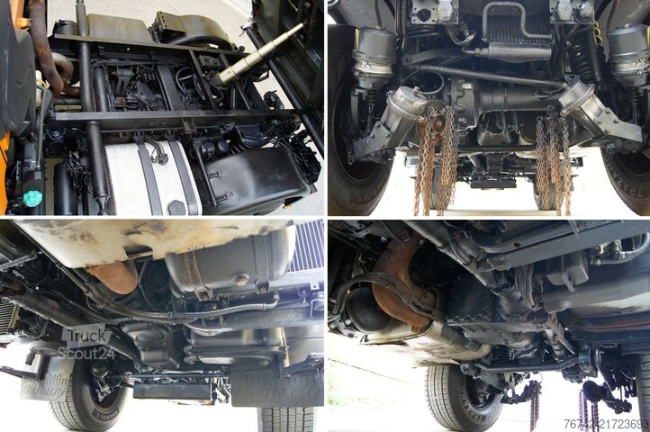 Autocarro ribaltabile Mercedes-Benz UNIMOG U400 /TÜV/Hydros./VarioPilot/Salzstreuer 4m³