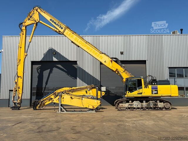 Pásový bagr Komatsu PC490HRD-10 - 28m Demolition Boom