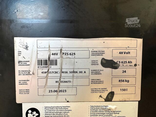 Akkumulátor 06/2023 szervizelve + UVV 07/2027-ig érvényes Linde E 18