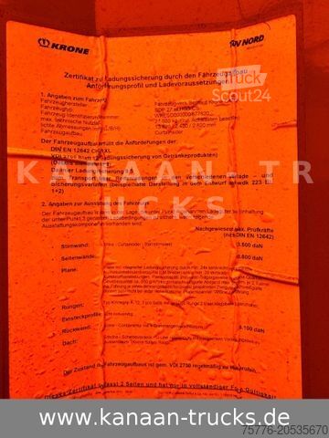 Atvērta puspiekabe ar tentu KRONE SD Curtainsider MEGA Jumbo XL Zert Getränke etc