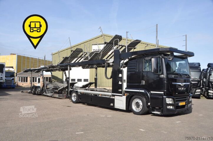 Autonkuljetuspakettiauto MAN TGS 18.420 + 2AS GROENEWOLD 2018 AUTO-TRANSPORTER