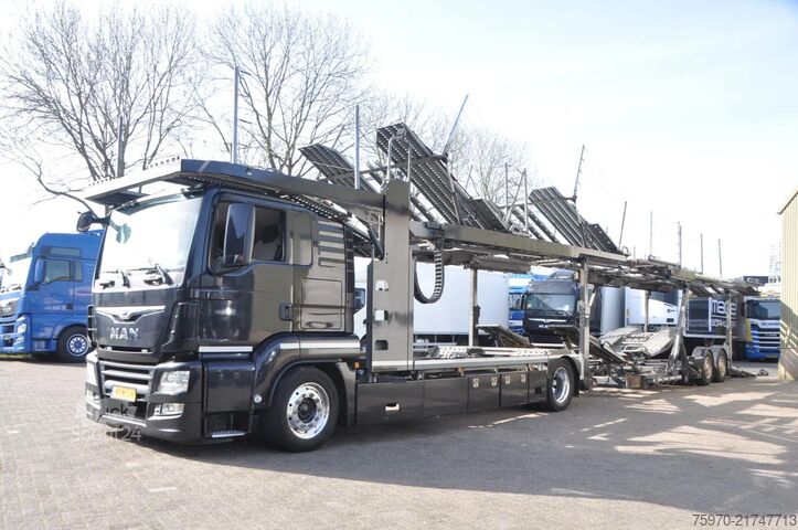 Autonkuljetuspakettiauto MAN TGS 18.420 + 2AS GROENEWOLD 2018 AUTO-TRANSPORTER