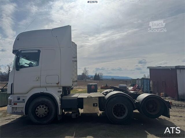 Standard tractor Scania R500 6x2 tractor unit. Repair object.