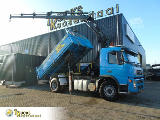 Vrachtwagen met kraan Volvo FM 9.340 + HIAB 122 E4 + TIPPER + MANUAL