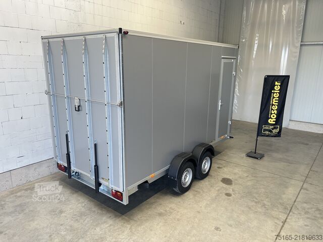 Kasti piekabe Vezeko TK D 35.40 SP Rampe Tür Sonder Kofferanhänger