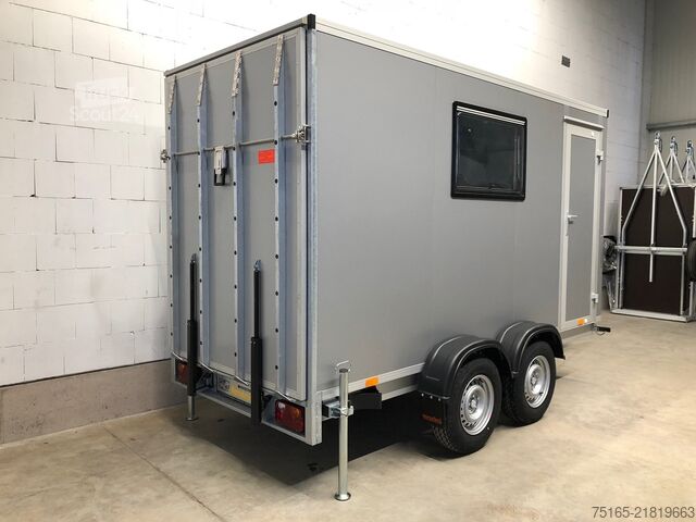 Kasti piekabe Vezeko TK B 27.35 Rampe Tür Fenster Kofferanhänger