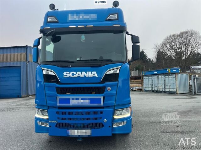 Автокран Scania R580 8x2 crane truck w/ 95t/m hmf crane, jib, winc