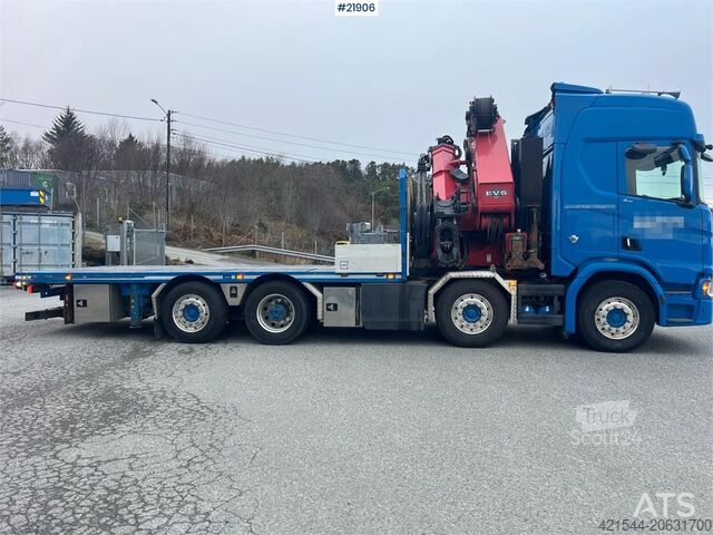 Автокран Scania R580 8x2 crane truck w/ 95t/m hmf crane, jib, winc
