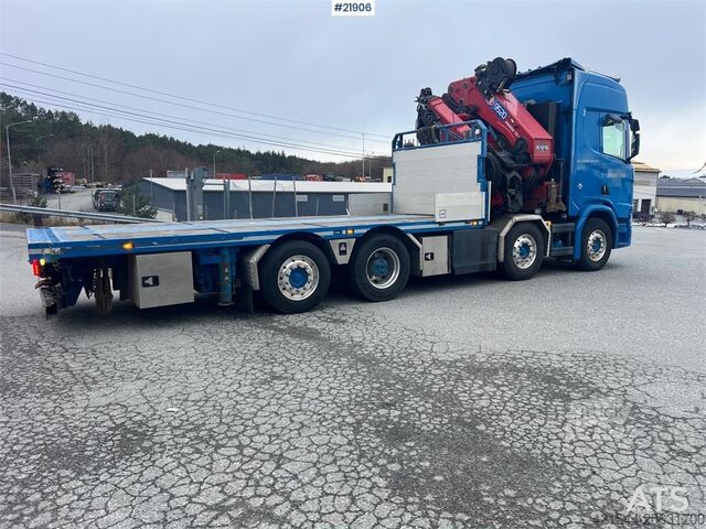 Автокран Scania R580 8x2 crane truck w/ 95t/m hmf crane, jib, winc