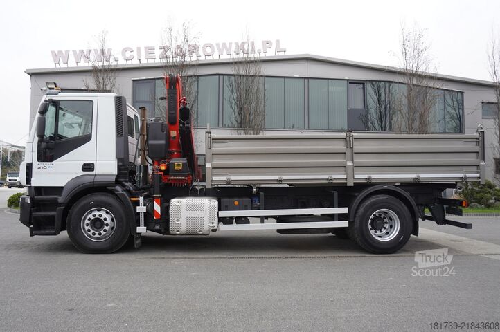 Trijų pusių savivartis Iveco Stralis 19.310 E6 4x2 / Fassi F155A.0.22
