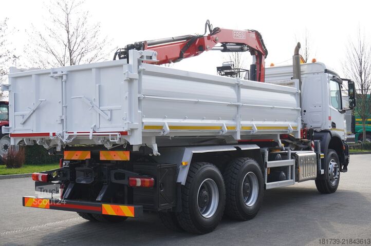 Billenő daruval Mercedes-Benz Arocs 2636 / 6x4 / HDS Fassi / 3-Way Tip
