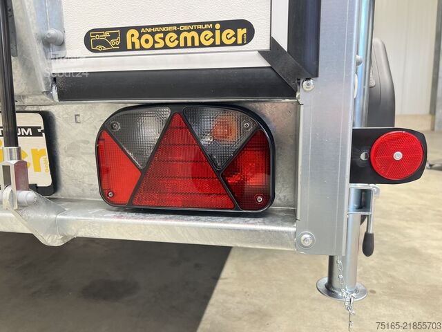 Koteloperävaunu Böckmann KT 2513/135 V Rampe Stützen Kofferanhänger
