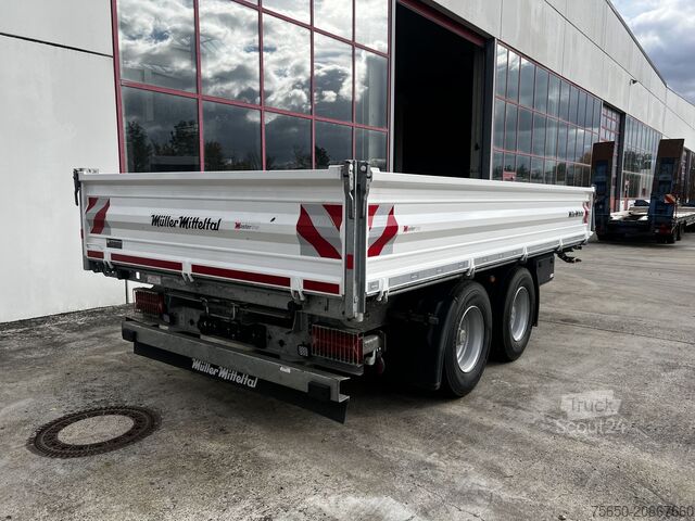 Driezijdige kipperaanhanger Müller Mitteltal TA-2 14,4 t Tandemkipper- Tieflader Breitbereifung NEUWERTIG