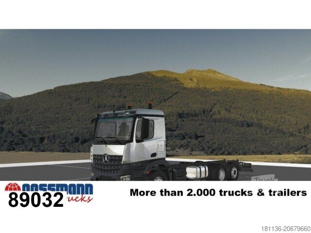 Kuorma-auton runko Mercedes-Benz Arocs 2553 L 6x2, Lenk-/liftachse, Navi,