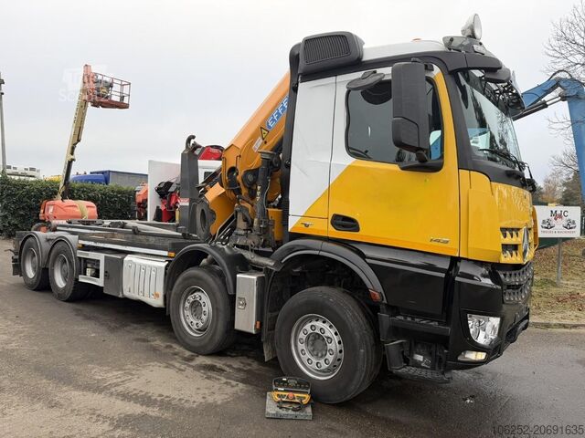 System för krokarm Mercedes-Benz AROCS 4143 8X4 WAF HOOKLIFT + CRANE EFFER 395 4...