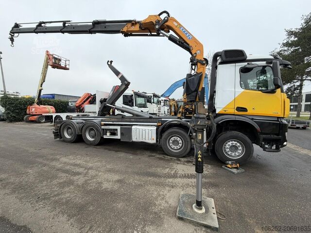 System för krokarm Mercedes-Benz AROCS 4143 8X4 WAF HOOKLIFT + CRANE EFFER 395 4...