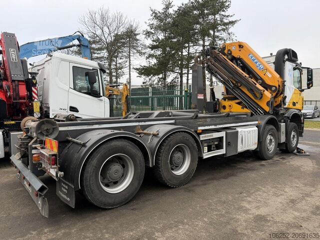 System för krokarm Mercedes-Benz AROCS 4143 8X4 WAF HOOKLIFT + CRANE EFFER 395 4...