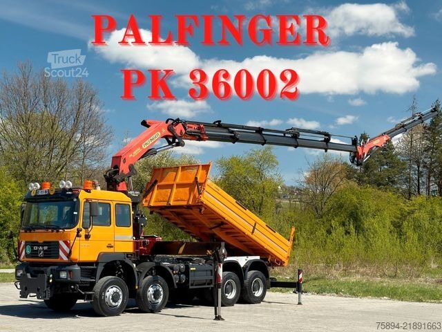 Kuorma-autoon asennettu nosturi MAN 35.414 * PALFINGER PK 36002 +FUNK / 8x8
