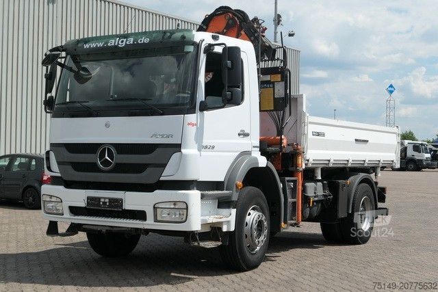 Damperli kamyon MERCEDES-BENZ 1829 K Axor, Atlas 116.3-A2L, AHK, Greifer,Klima